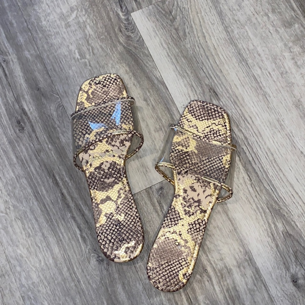 NEW: Clear & Gold Sandal